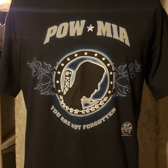 Military Mens tshirt Pow/MIA - Picture 2 of 2